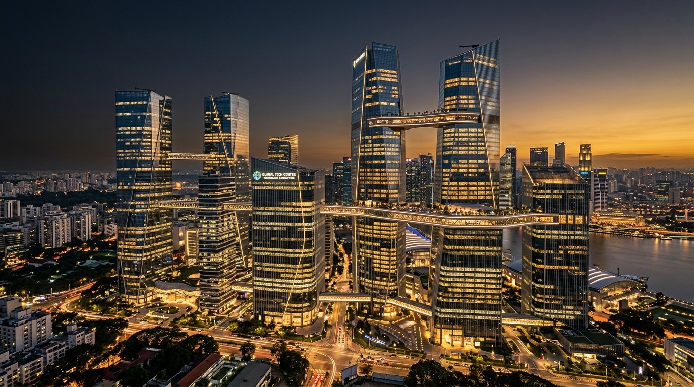 Global Capability Tech Hub at Dusk